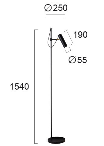 Modern Floor lamp VIOKEF ZINA 4249200 1xGU10