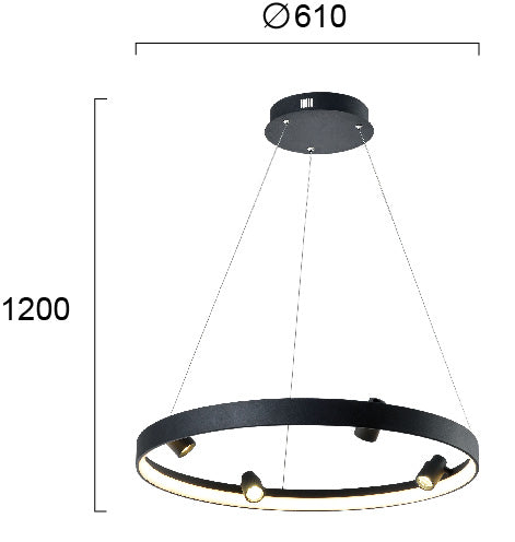 Modern Pendant Lamp  DENIS 4250600 LED VIOKEF