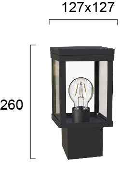 OUTDOOR Floor Lamp VIOKEF KEROS 1xE27 IP44