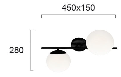 Modern Ceiling / Wall Lamp VIOKEF FLORIS  2xE27