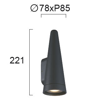 Outdoor Wall Lamp VIOKEF CLEA 4262200 1xGU10 IP54