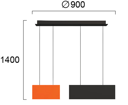 LED Suspended Luminaire CHROMA VIOKEF