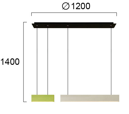 LED Suspended Luminaire CHROMA VIOKEF