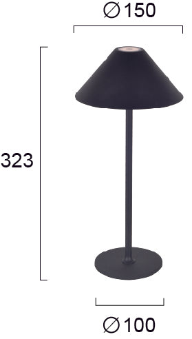 LED Table Lamp CONE VIOKEF USB IP54