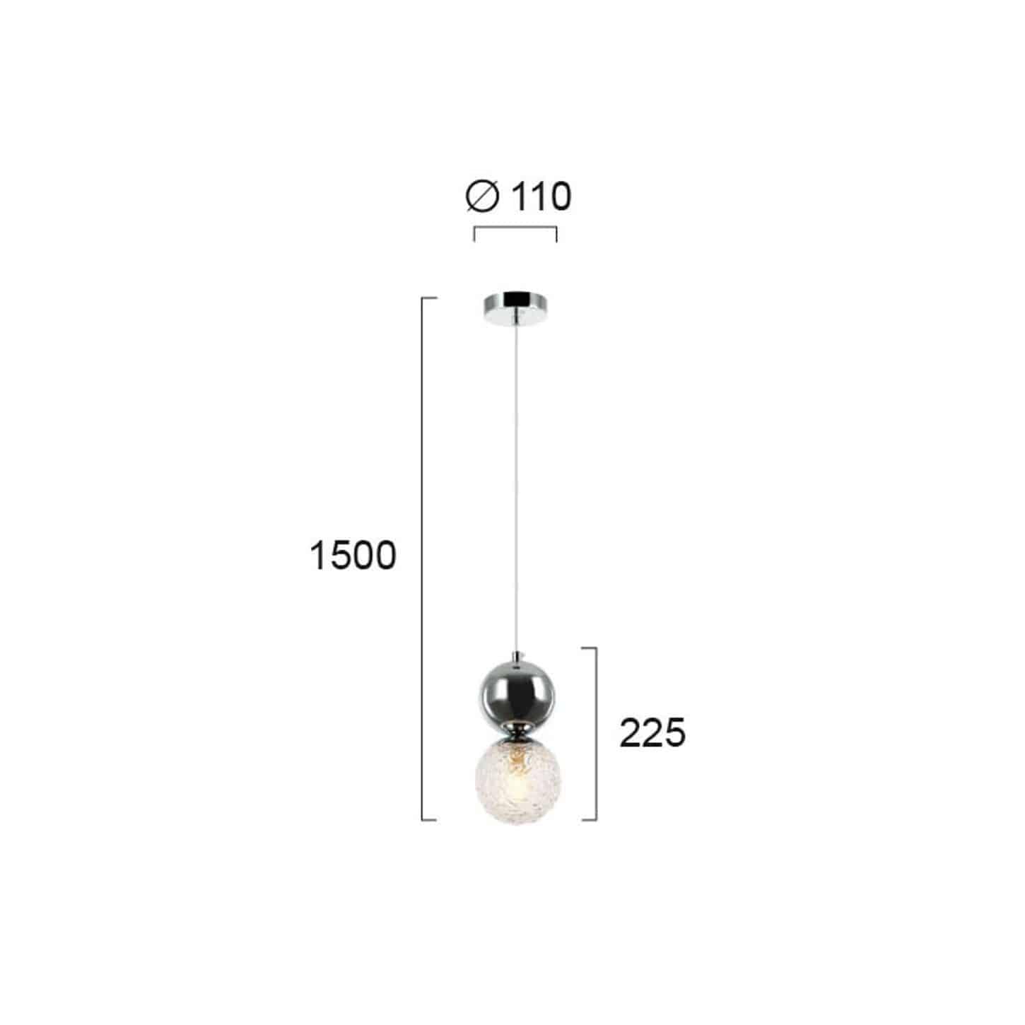 Modern Pendant Lamp VIOKEF SYLIA 4239000 1xG9 - Lampbroker