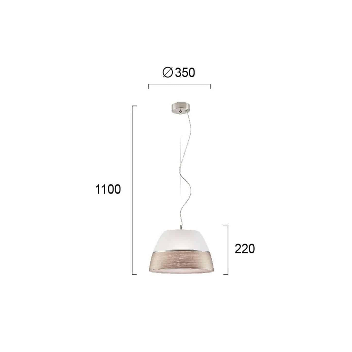 Classic Pendant Lamp VIOKEF SEMELI 3098301 1xE27 - Lampbroker