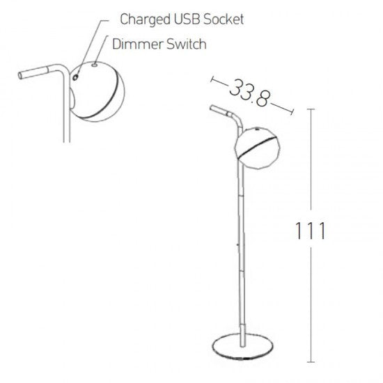 LED Outdoor Garden lamp ZAMBELIS 1.5W  IP44