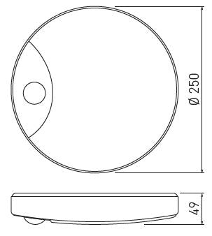 LED Plafoniera GTV LOGOS  with moution sensor,16W,IP44