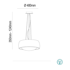 Modern Pendant Lamp COMFORT 159553 1xE27 IDEAL LUX