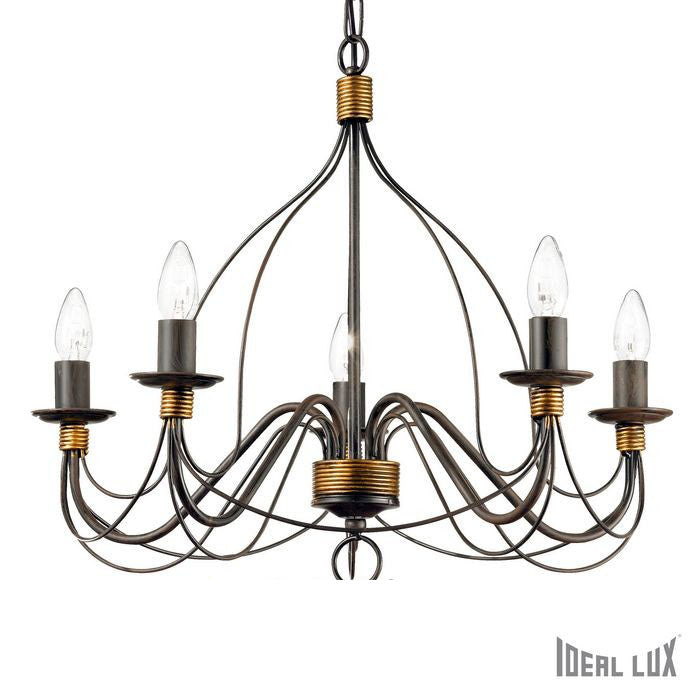 Classic Pendant Lamp CORTE  57187 5xE14 IDEAL LUX