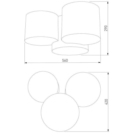 Modern Ceiling Lamp E27 TK Lighting